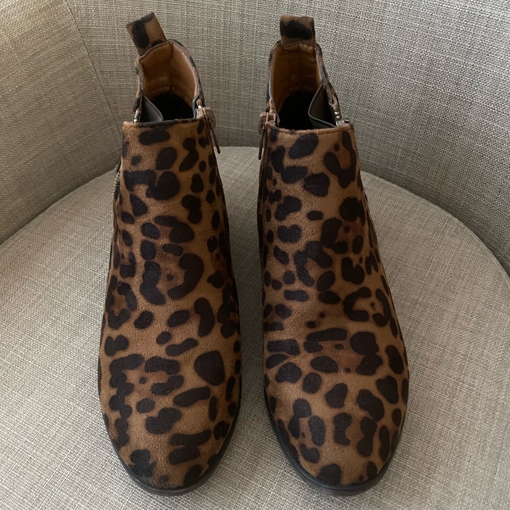 Mata Leopard Print Ankle Boot